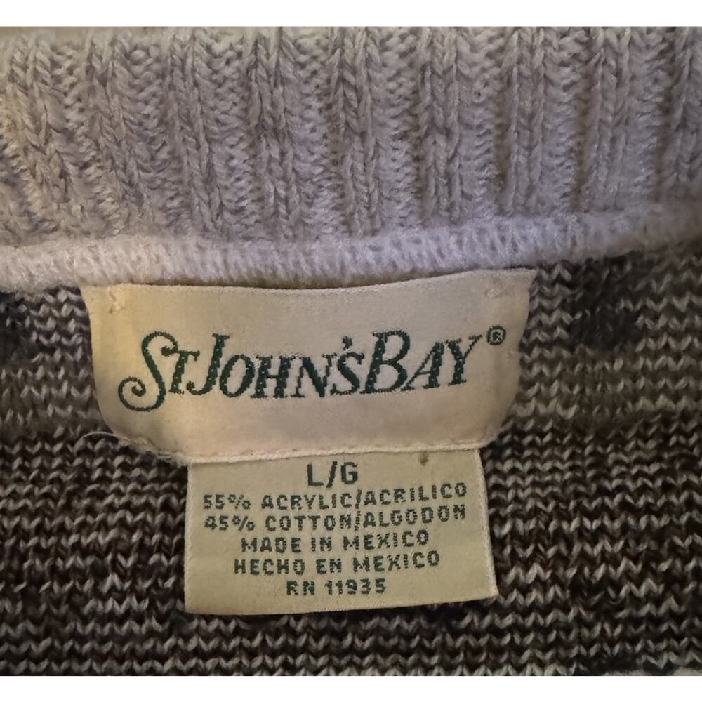 Vintage St. John’s Bay Geometric Pattern Sweater Men’s Size L/G - Picture 4 of 8
